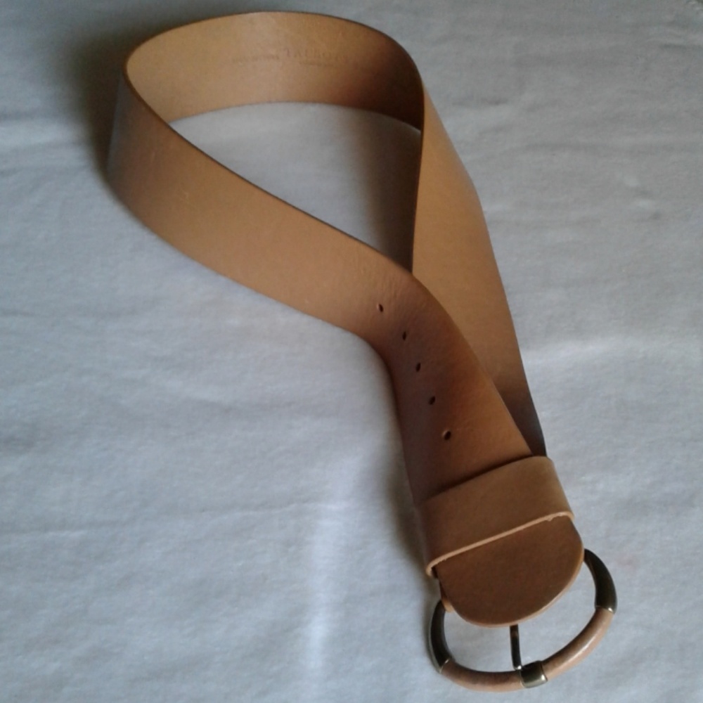 Talbots Wide Light Tan Med. Leather Belt